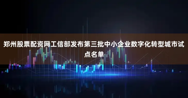 郑州股票配资网工信部发布第三批中小企业数字化转型城市试点名单